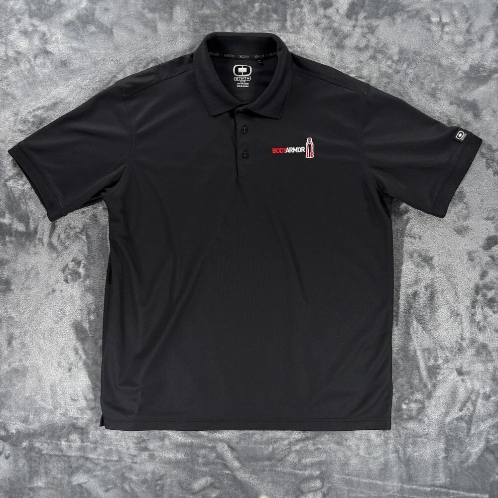 OGIO BodyArmor Polo Shirt Men XL Black Short Sleeve Golf Work Uniform Employee